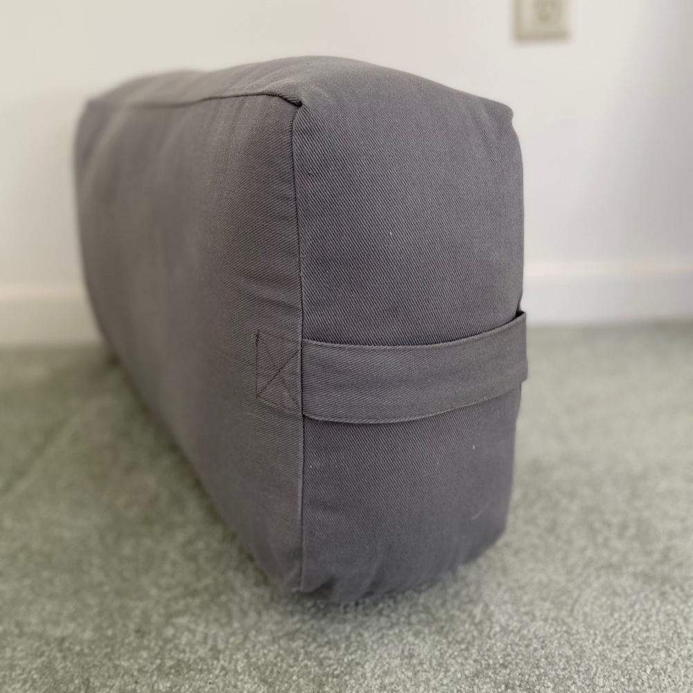 Gray Yoga Bolster, LARGE